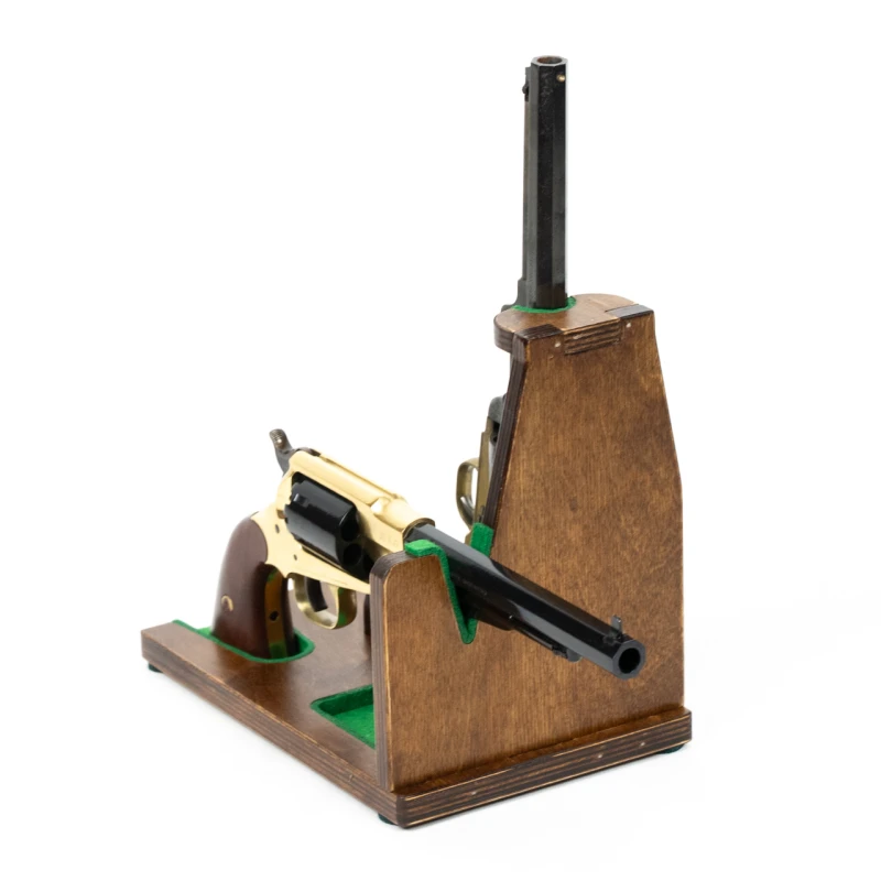 Stojak do ładowania rewolwera czarnoprochowego, ekspozytor brązowy No.7