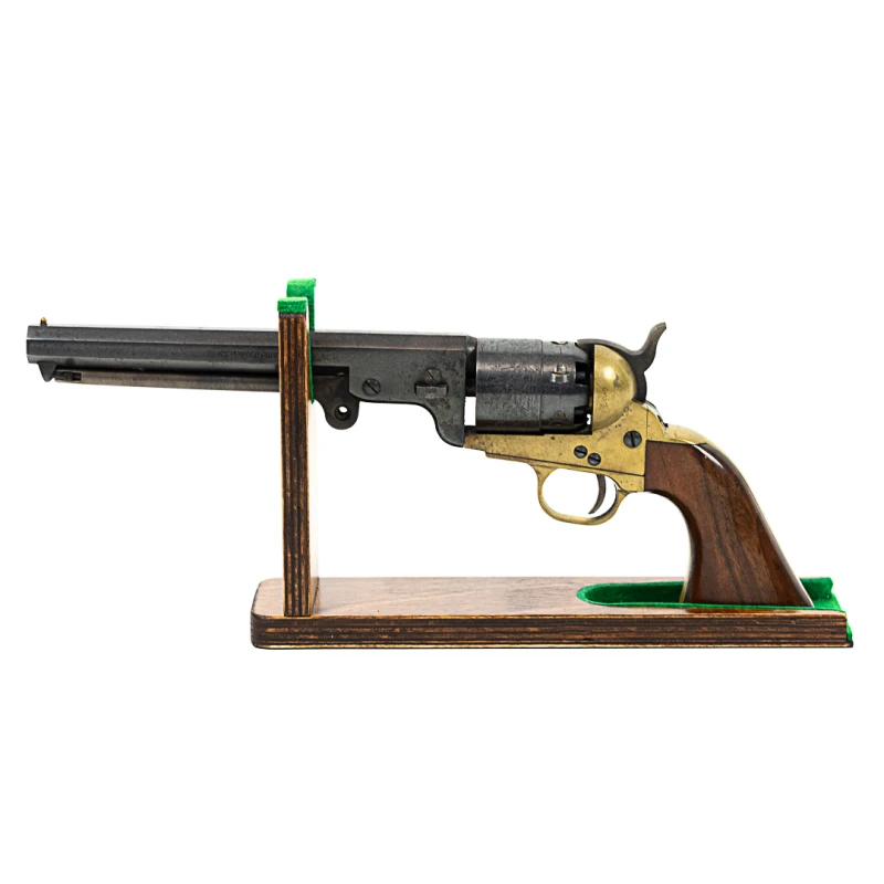 Stojak ekspozytor na broń krótką - rewolwer czarnoprochowy, pistolet, wiatrówkę, brązowy No.5
