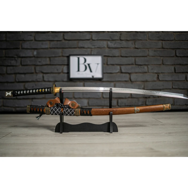 Stojak PREMIUM dwupozycyjny na katany, wakizashi i inne dwa miecze