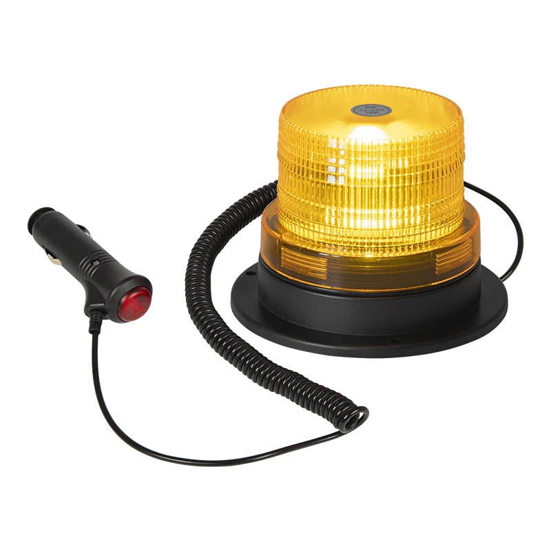 Sygnalizator ostrzegawczy LED BLOW 12/24V – pomarańczowy, magnes, 2,5 m