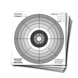 Tarcze strzeleckie do wiatrówki 14x14cm, kartonowe, 100 szt