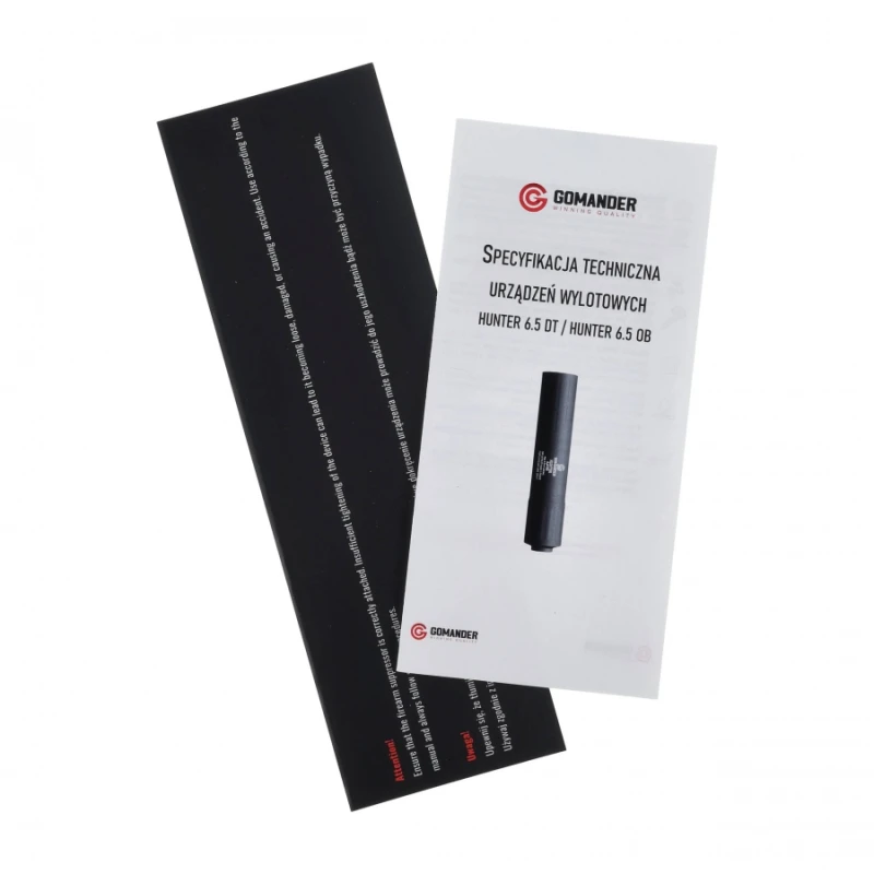 Tłumik do broni Gomander Hunter II OB 6.5 M14x1 kal. .223 .222 Rem .243 Win. czarny 