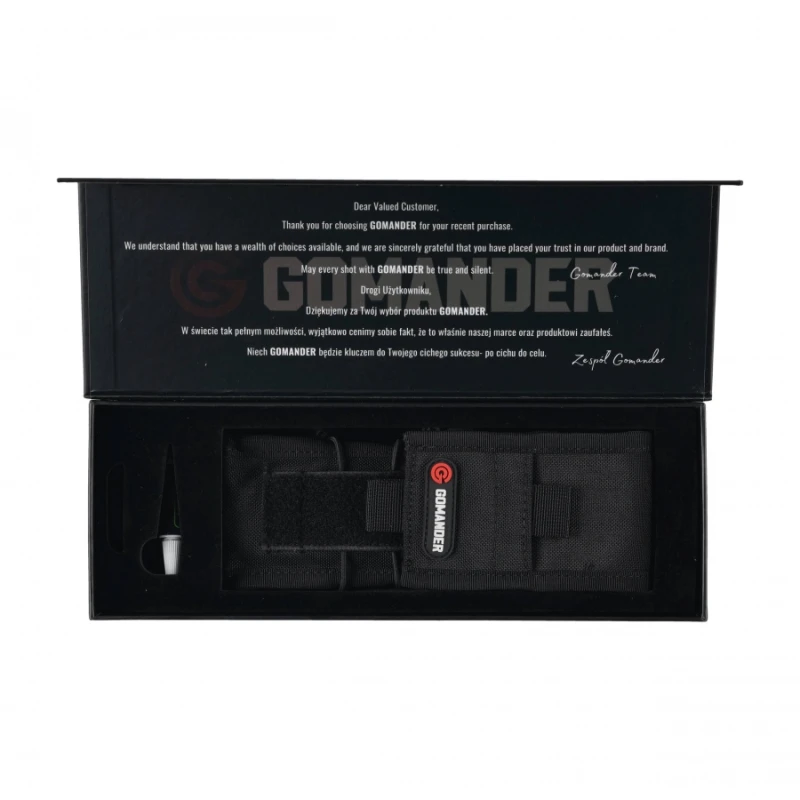 Tłumik do broni Gomander Hunter II OB 8,0 M14x1 kal. 308 Win 30-06, 8x57, 7x64 czarny