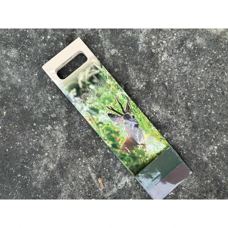 Torba prezentowa myśliwska koziołek na butelkę, wino 465x125x100