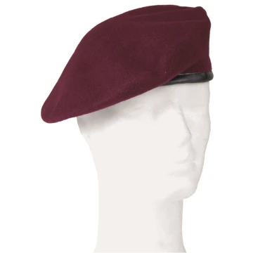 Wełniany Beret BW tłoczony bordowy wojskowy Mil-Tec 12403013, wyprzedaż