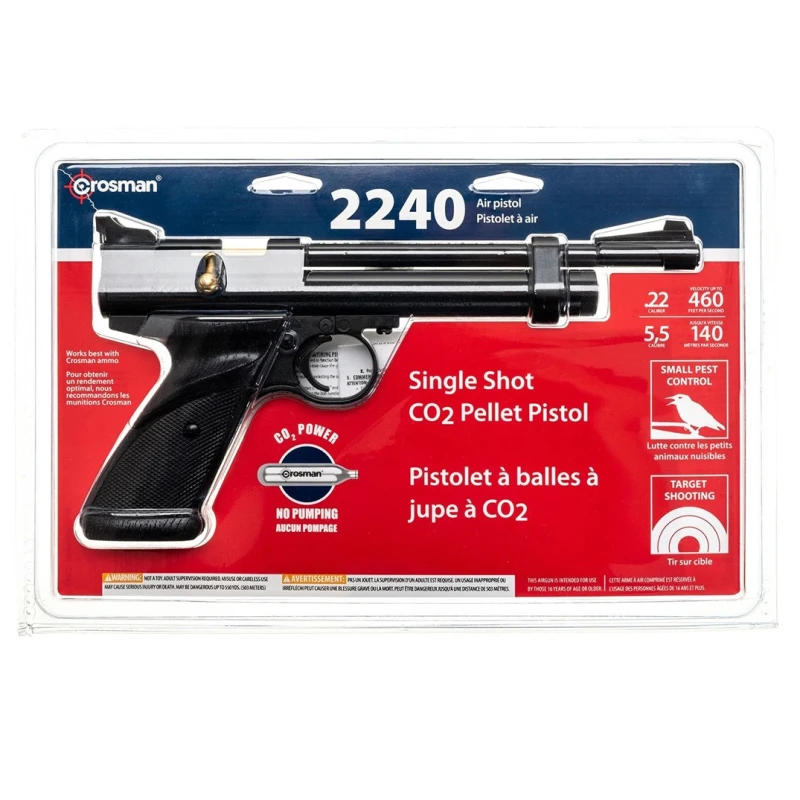 Sportowy pistolet wiatrówka Crosman 2240 na śrut diabolo 5,5 mm CO2