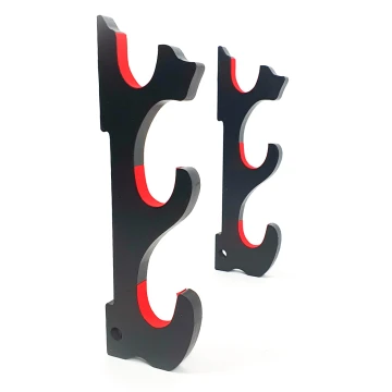 Wieszak Ekspozytor ścienny trzypozycyjny na katany, wakizashi i inne - trzy miecze