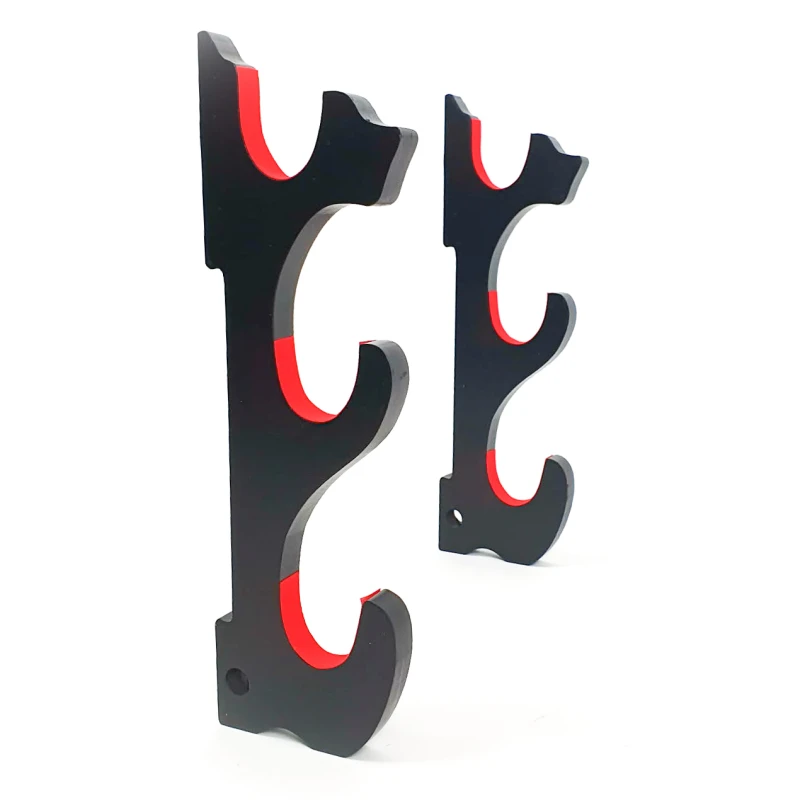 Wieszak Ekspozytor ścienny trzypozycyjny na katany, wakizashi i inne - trzy miecze