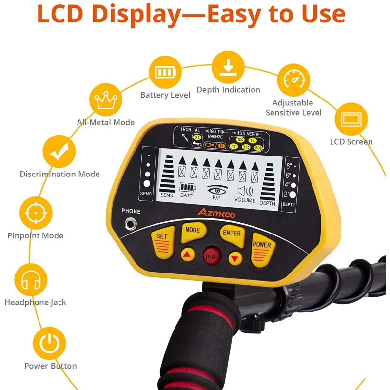 Wykrywacz metali dla początkujących Kraft&Dele KD10409 8" z rozróżnianiem metali