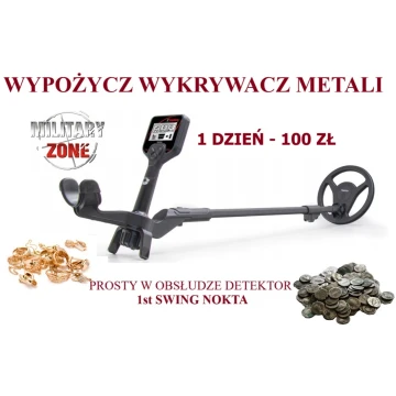 Wypożyczenie Wykrywacza Metali wysyłkowo na 1 dzień - 100 zł - Nokta 1st Swing 7"