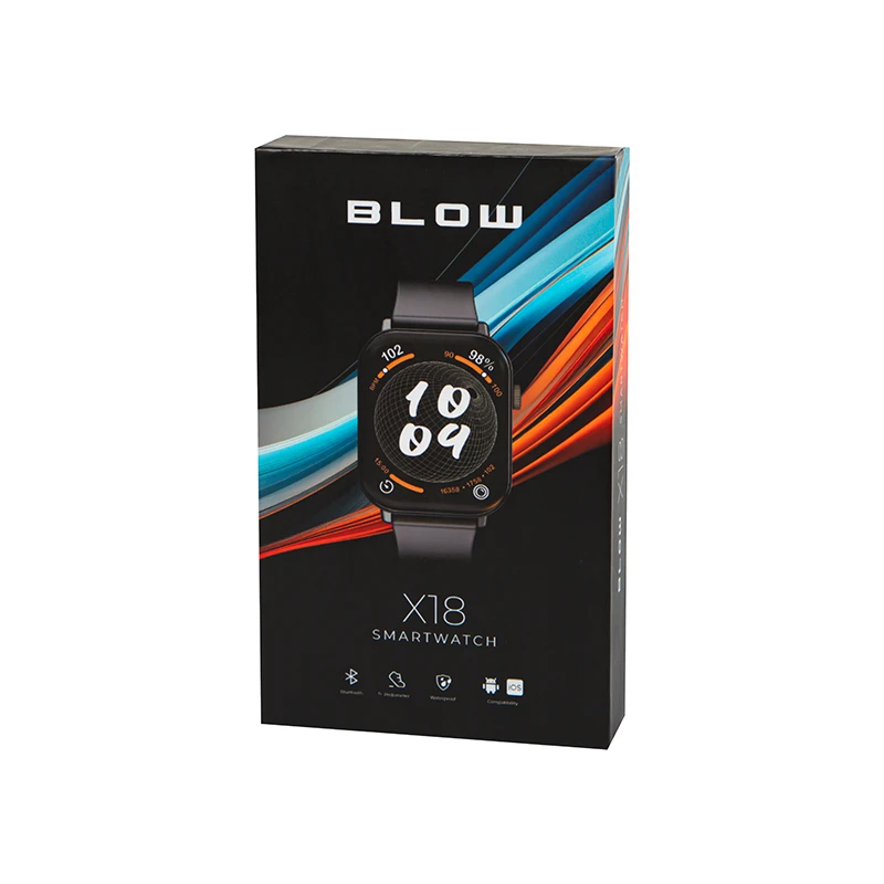 Zegarek Smartwatch BLOW X18 tętno, saturacja, stres, czarny 