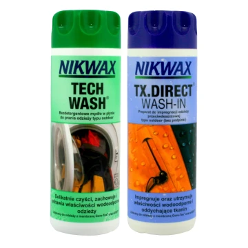 Nikwax Tech Wash 300ml + TX Direct Wash In 300ml czyszczenie i impregnacja